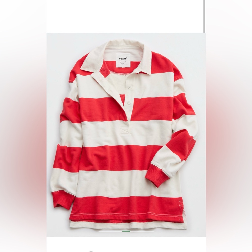 Aerie striped rugby pullover size xs